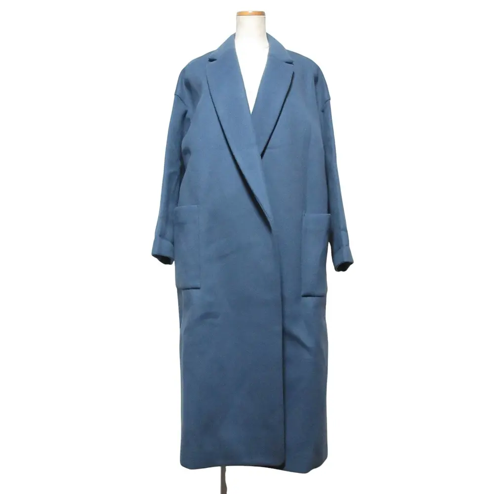 ebure エブール ウール ボンディング チェスターコート 321020018 サイズ38 サックスブルー