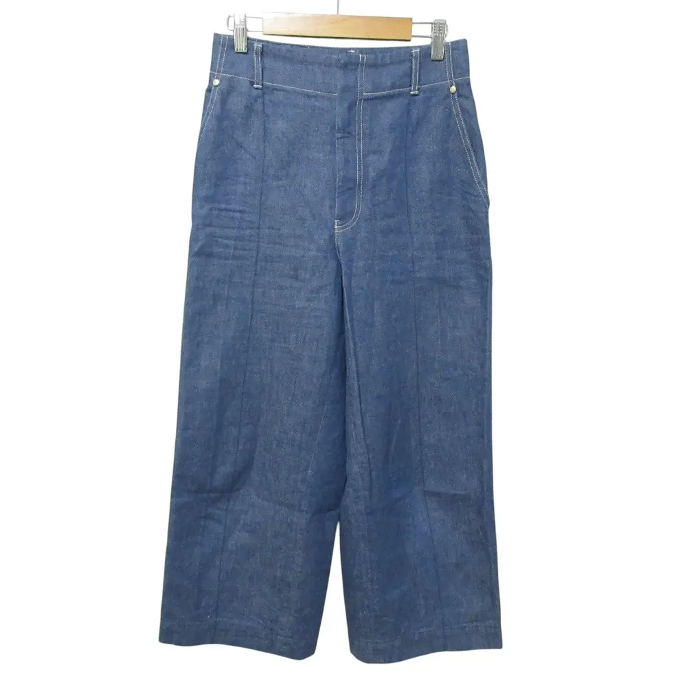 23SS indicum ebure インディクム・エブール Reactive ワイドデニムパンツ 36 インディゴブルー