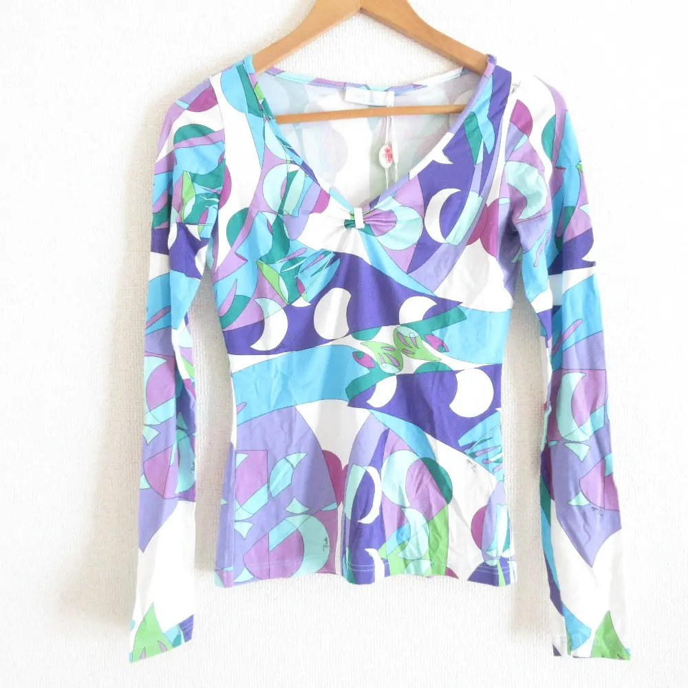 EMILIO PUCCI エミリオプッチ バタフライ プッチ柄 シルク100％ バック