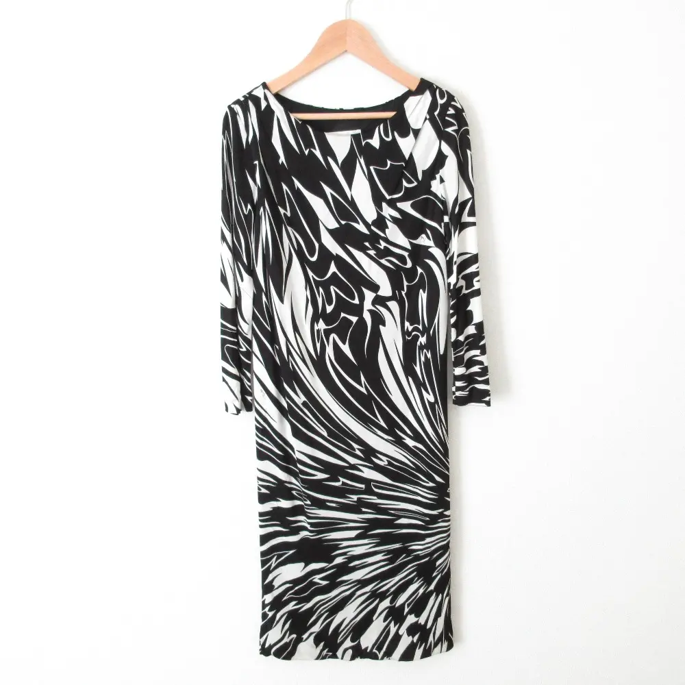 EMILIO PUCCI エミリオプッチ プッチ柄 総柄 七分袖 ひざ丈 ベルテッド