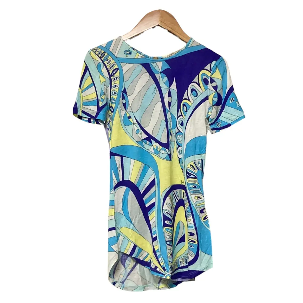 EMILIO PUCCI エミリオプッチ バックジップ カットソー サイズ34 ブルー