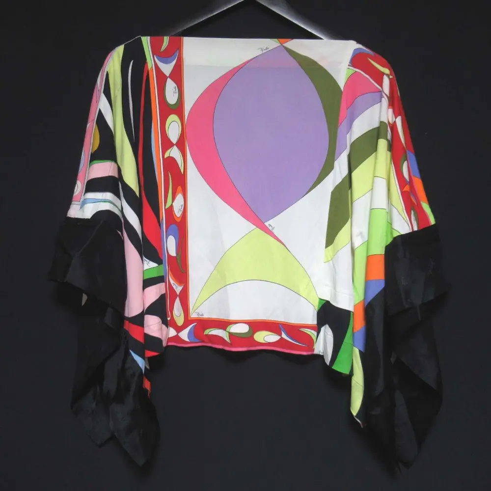 EMILIO PUCCI エミリオプッチ 総柄 レーヨン プルオーバー ブラウス TUサイズ マルチカラー