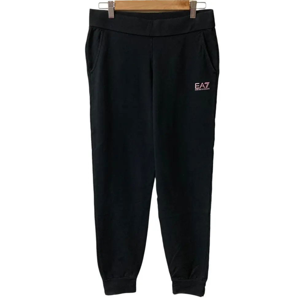 23SS EA7 EMPOLIO ARMANI イーエーセブン エンポリオアルマーニ ロゴプリント スウェット ジョガーパンツ M ブラック