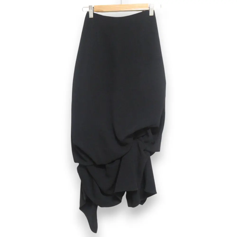 ENFOLD エンフォルド ライトクロス ロング丈 イージー イレヘム バルーンスカート サイズ36 ブラック