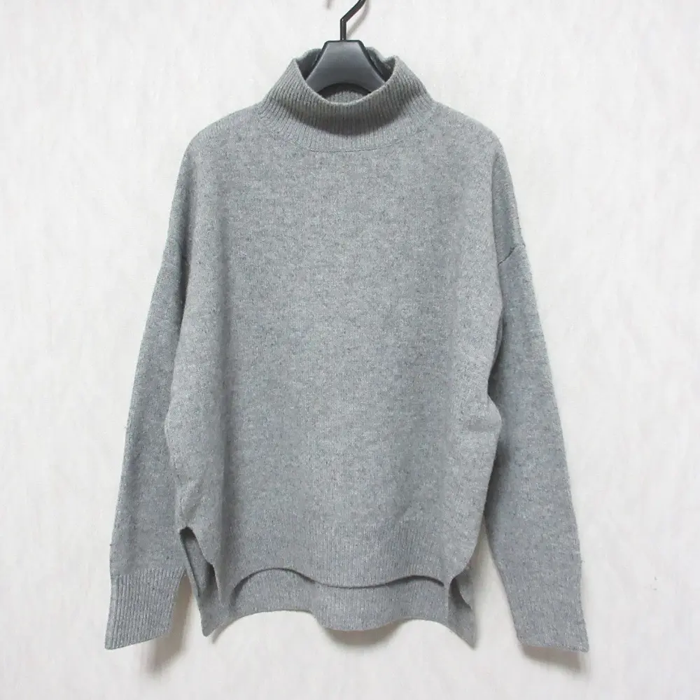 ENFOLD エンフォルド HIGH NECK PULLOVER ウール100％ ハイネック プルオーバー ニット セーター 300AS170-0360 38 グレー