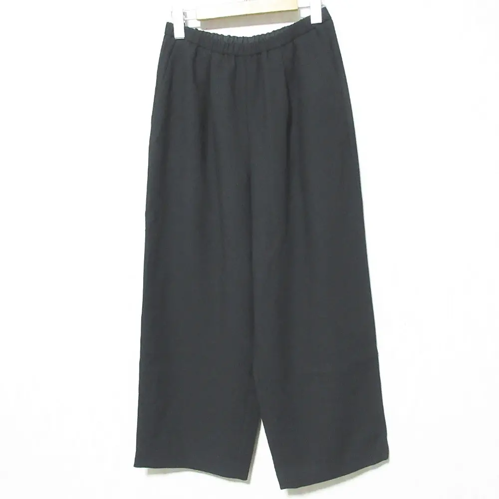 ENFOLD エンフォルド ワイド イージーパンツ 300BA231-1970 サイズ38 ブラック