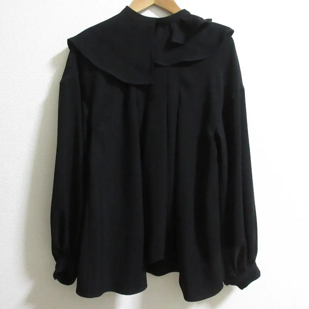 23SS ENFOLD エンフォルド 2WAY COLLAR BLOUSE ブラウス 300GS230-2180 サイズ38 ブラック