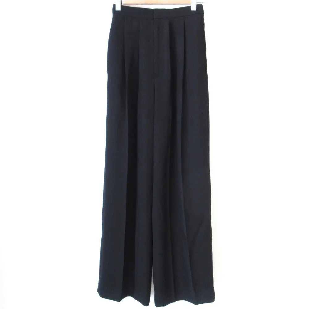 25SS ENFOLD エンフォルド HEXAGON TR ヘキサゴン スラックス トラウザーズパンツ イージーパンツ 34 ブラック