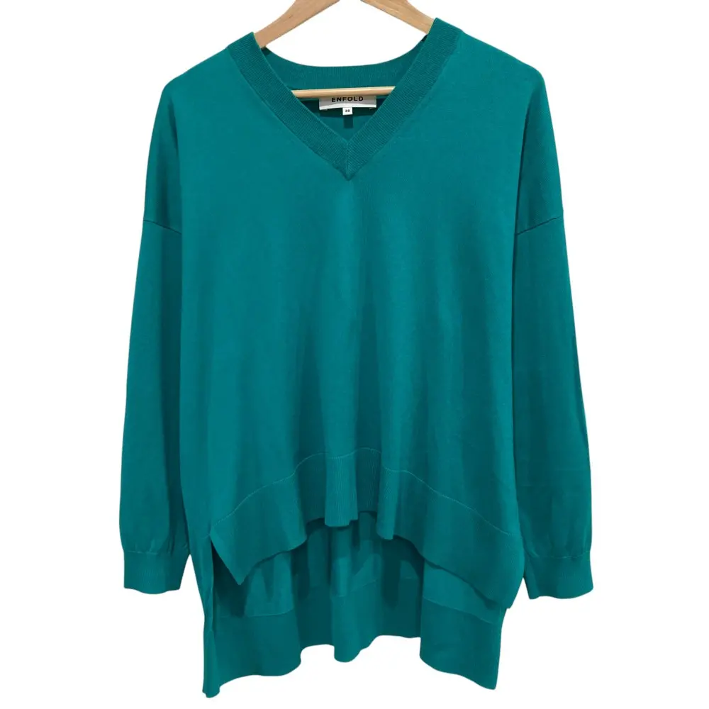 ENFOLD エンフォルド アシンメケーププルオーバー ラクーンブレンド
