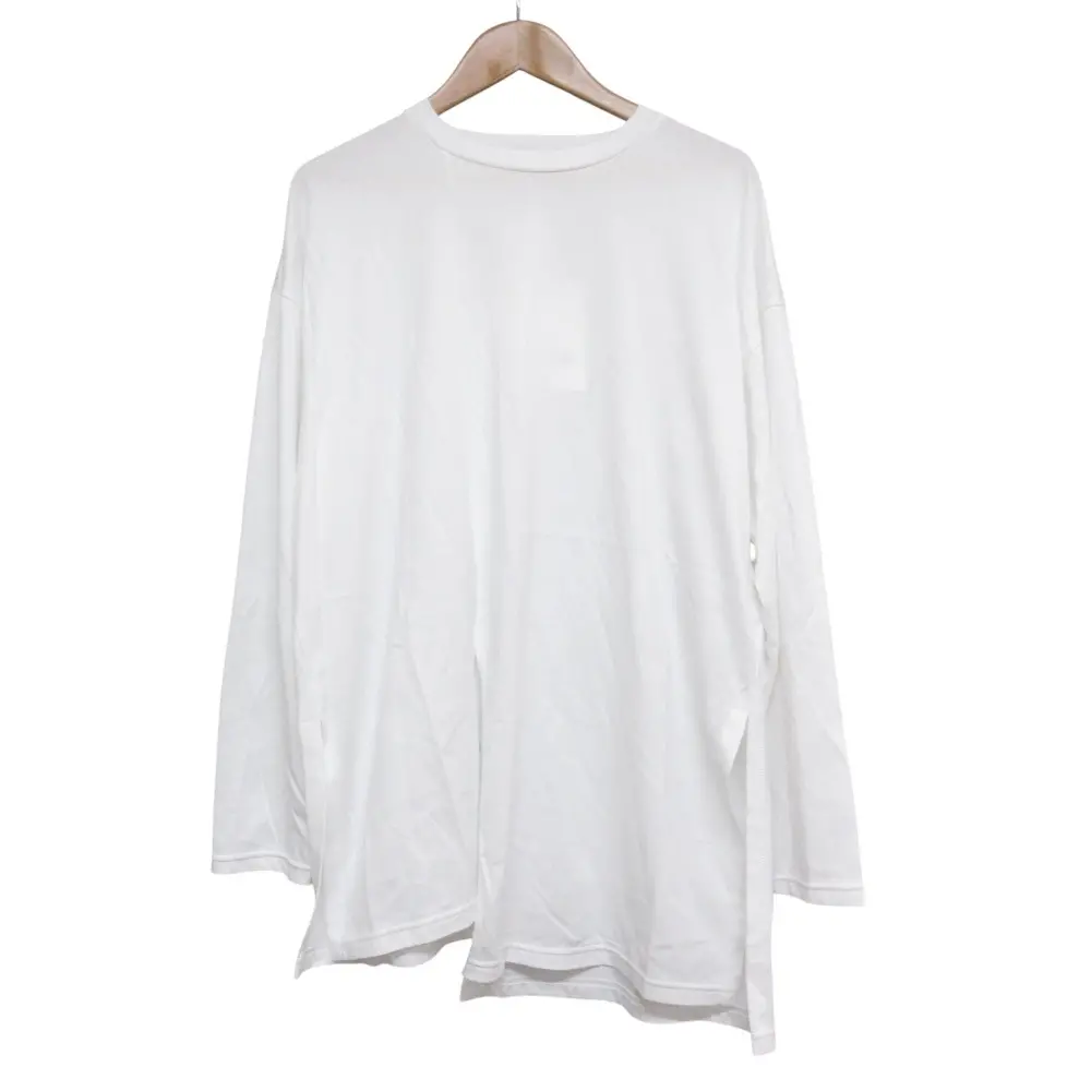 25SS ENFOLD エンフォルド オンライン完売モデル SLIT LONG-SLEEVE T-SHIRT 長袖 Tシャツ 300IS280-2411 サイズ38 ホワイト