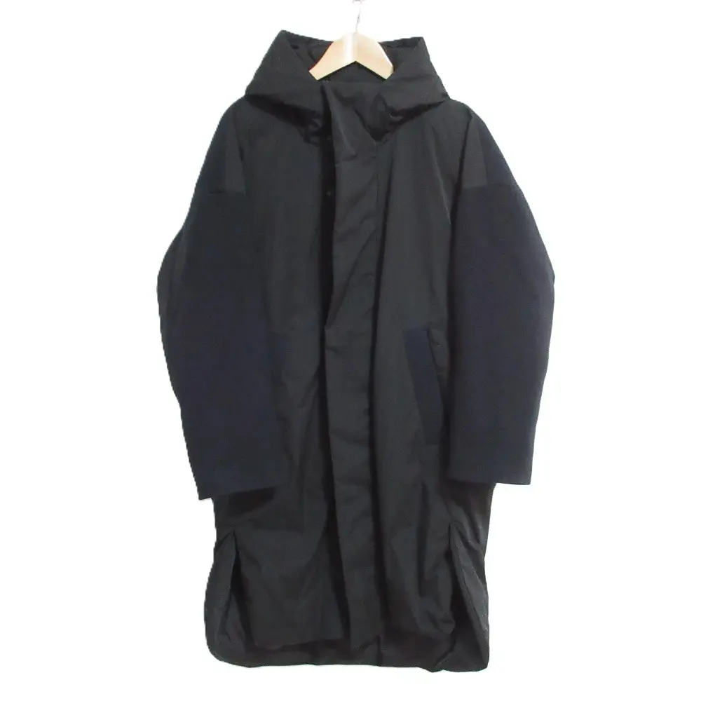 ENFOLD エンフォルド PEツイル WOOL ダブルジップ フーディ ダウンコート 36 ブラック