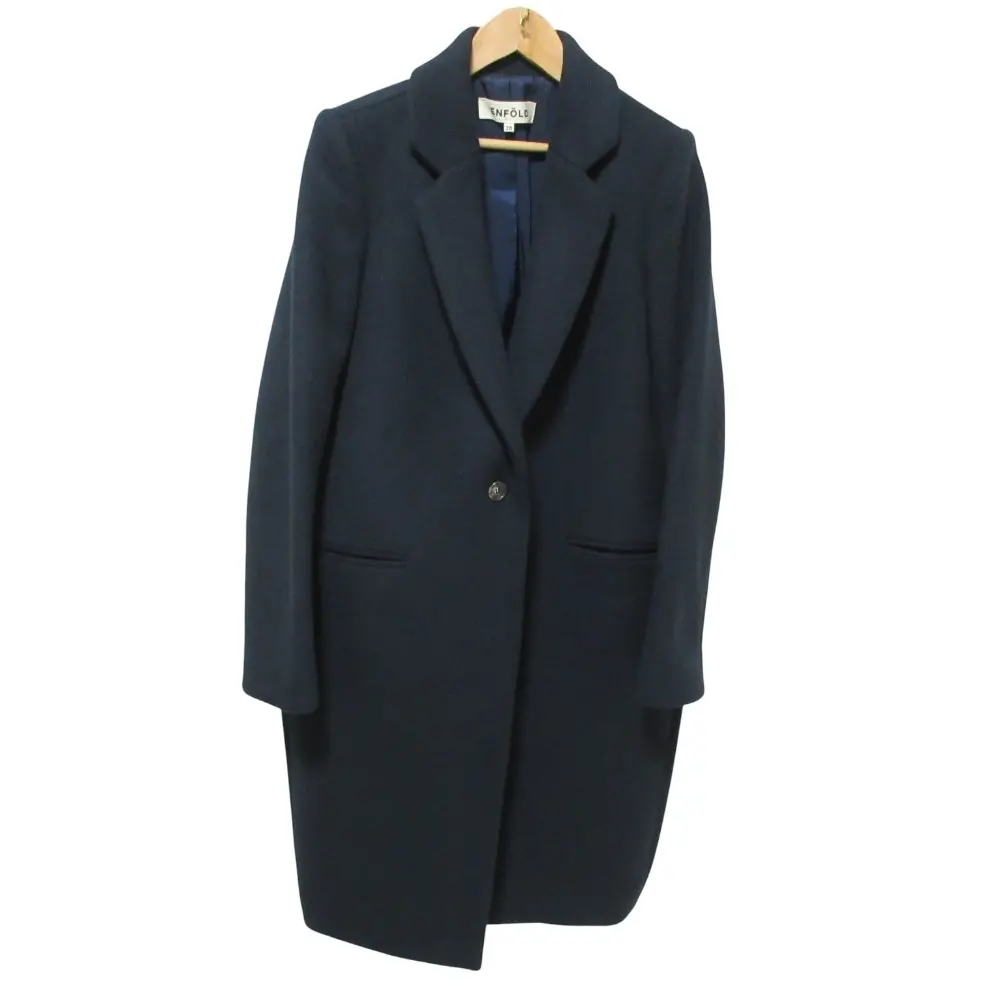 ENFOLD エンフォルド ウール チェスターコート 38 ネイビー