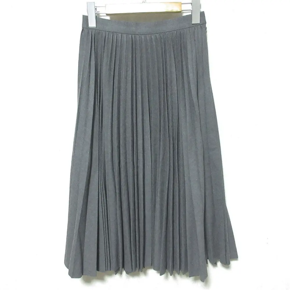 ENFOLD エンフォルド ウール プリーツ ロングスカート 3008A231-1190 サイズ36 グレー