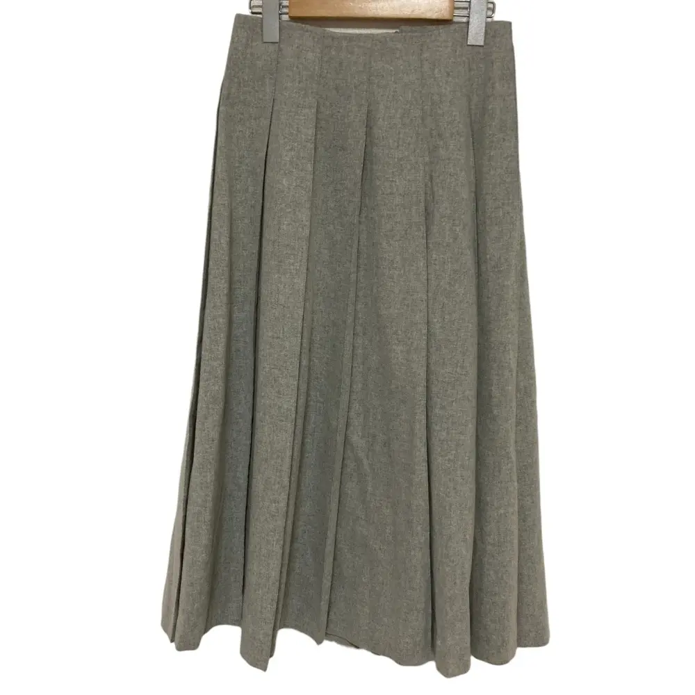 ENFOLD エンフォルド カシミヤブレンド ミモレ丈 プリーツスカート サイズ36 グレー