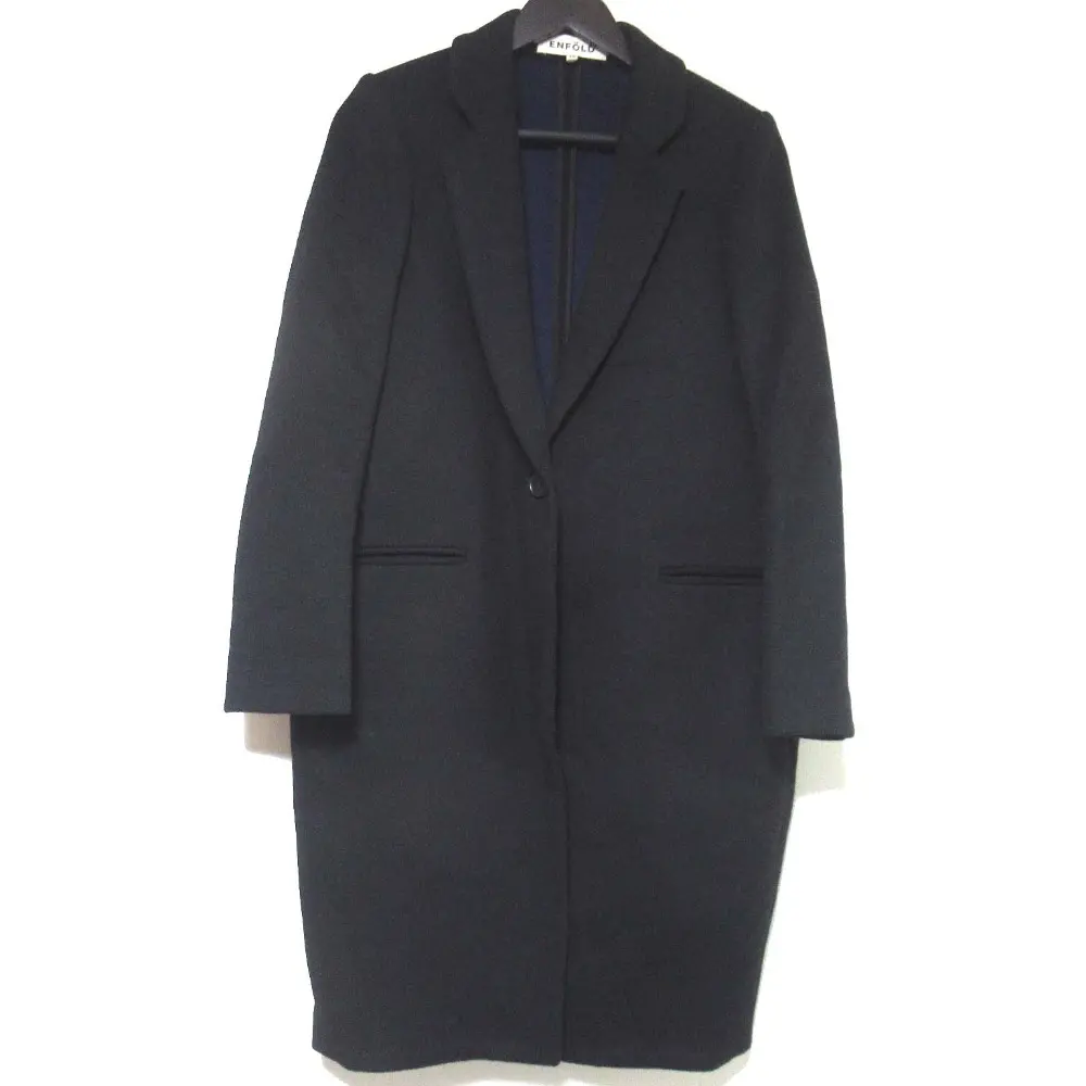 ENFOLD エンフォルド 1B シングル チェスターコート 3008A630-1010 サイズ36 ブラック