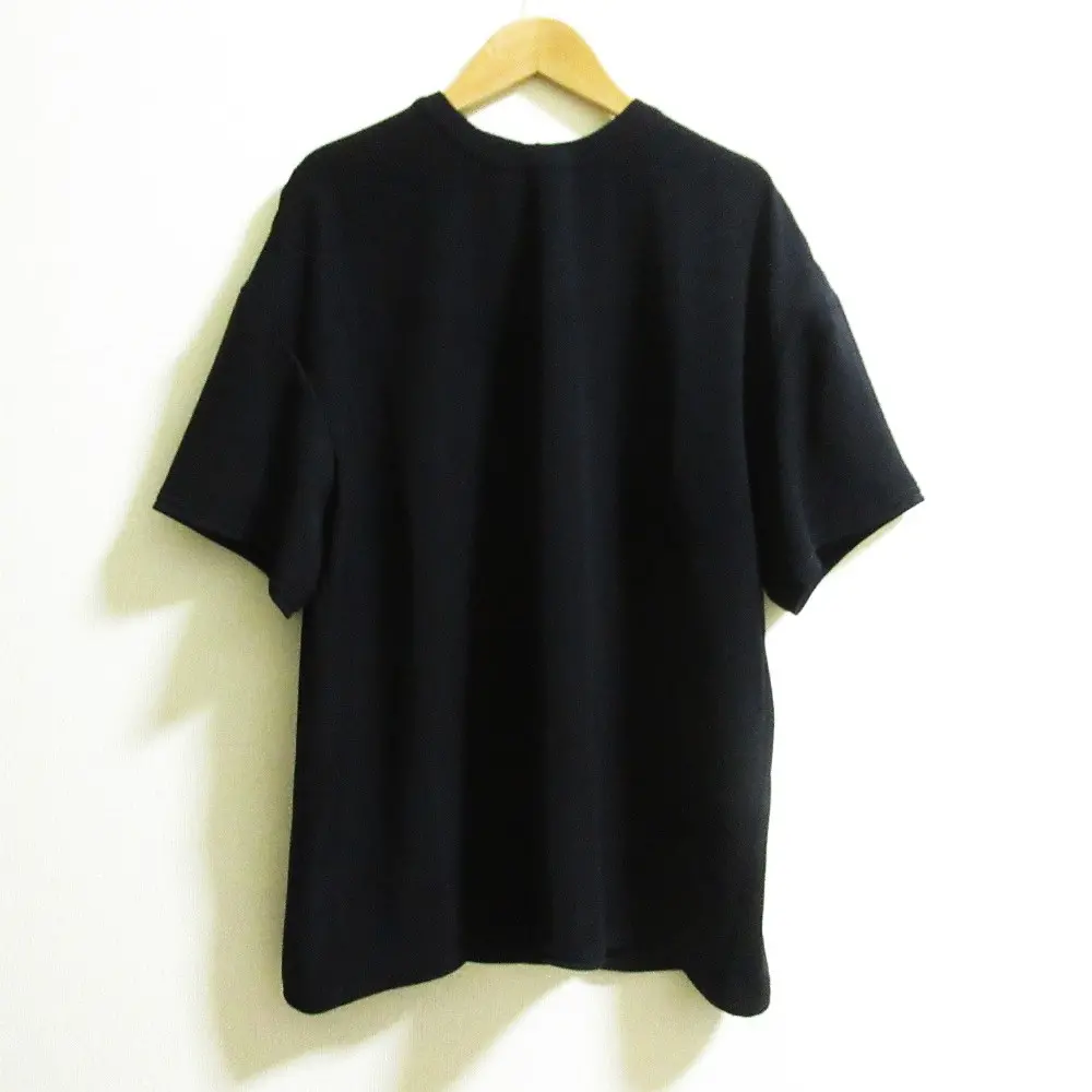 24SS ENFOLD エンフォルド WOVEN T-SHIRT Tシャツ サイズ38 ダークネイビー
