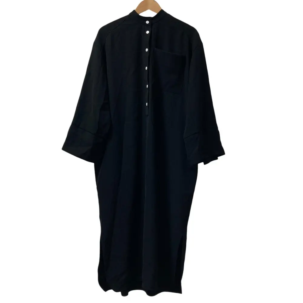 24AW ENFOLD エンフォルド COCOON BLOUSE DRESS 長袖 ブラウスワンピース 36 ブラック