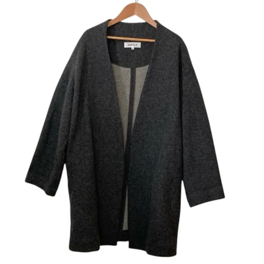 ENFOLD エンフォルド ウールガウンコート サイズ36 グレー
