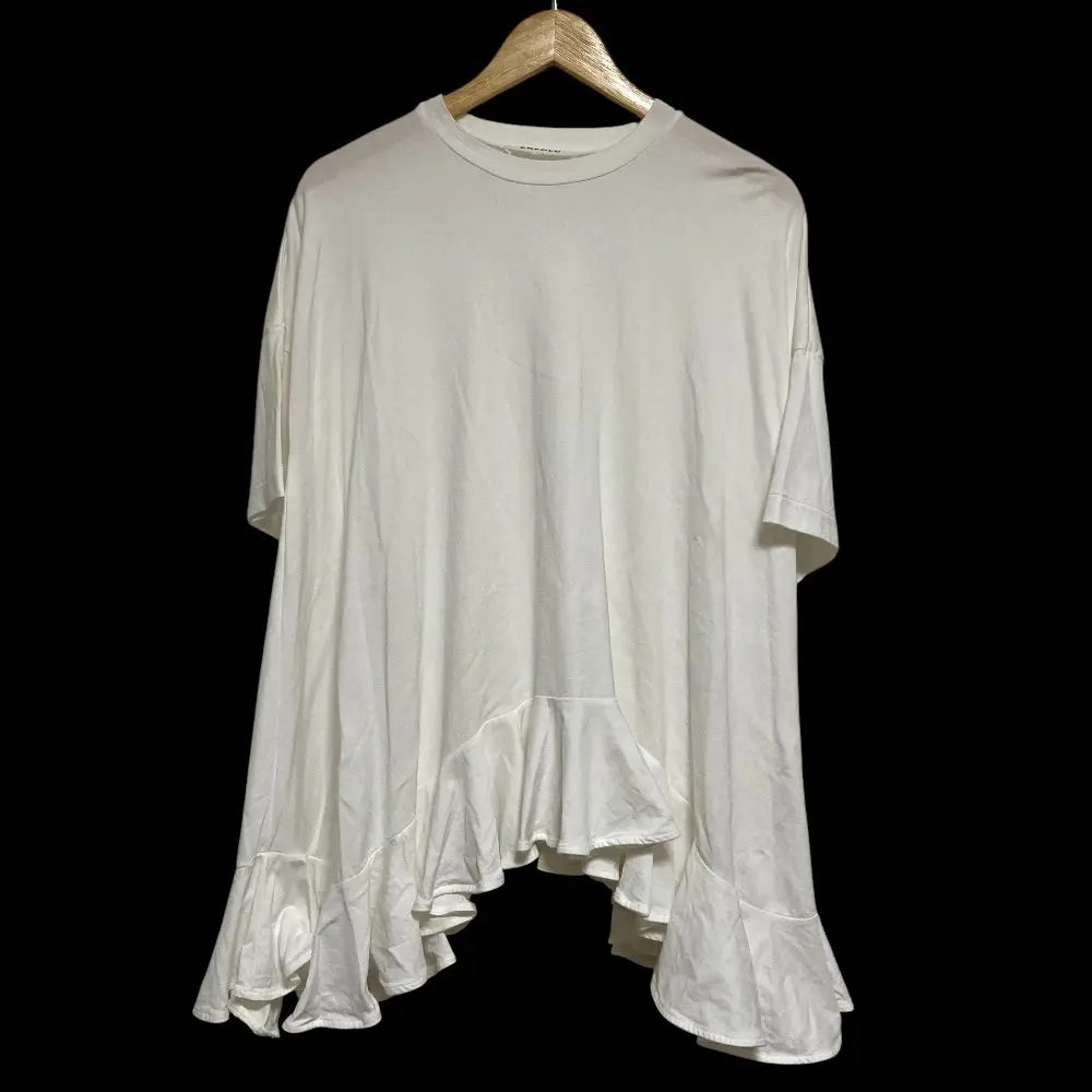 23SS ENFOLD エンフォルド RANDOM-FLARE T-SHIRT フレア Tシャツ カットソー サイズ38 ホワイト