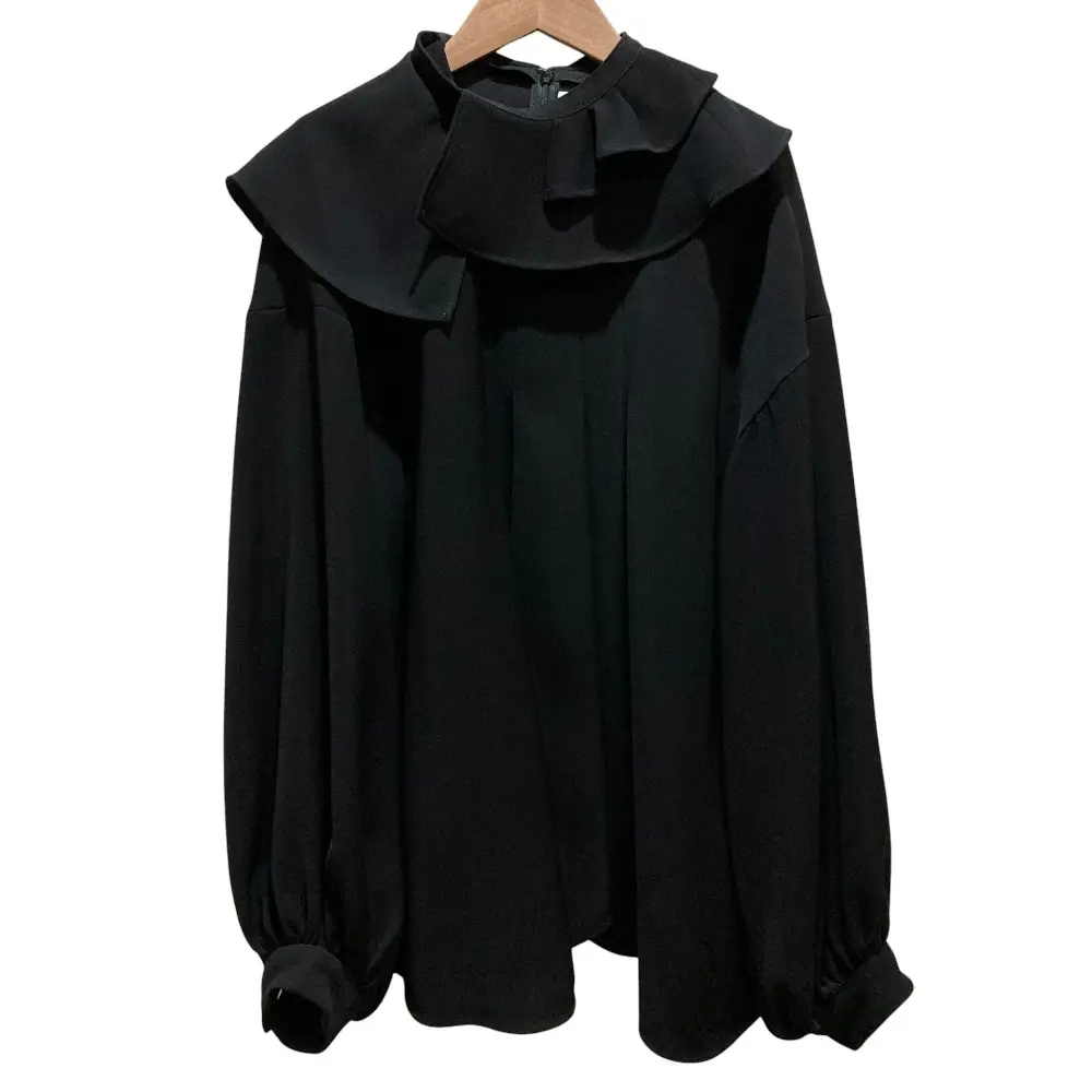 23SS ENFOLD エンフォルド TWO WAY COLLAR BLOUSE ブラウス 300GS230-2180 サイズ38 ブラック