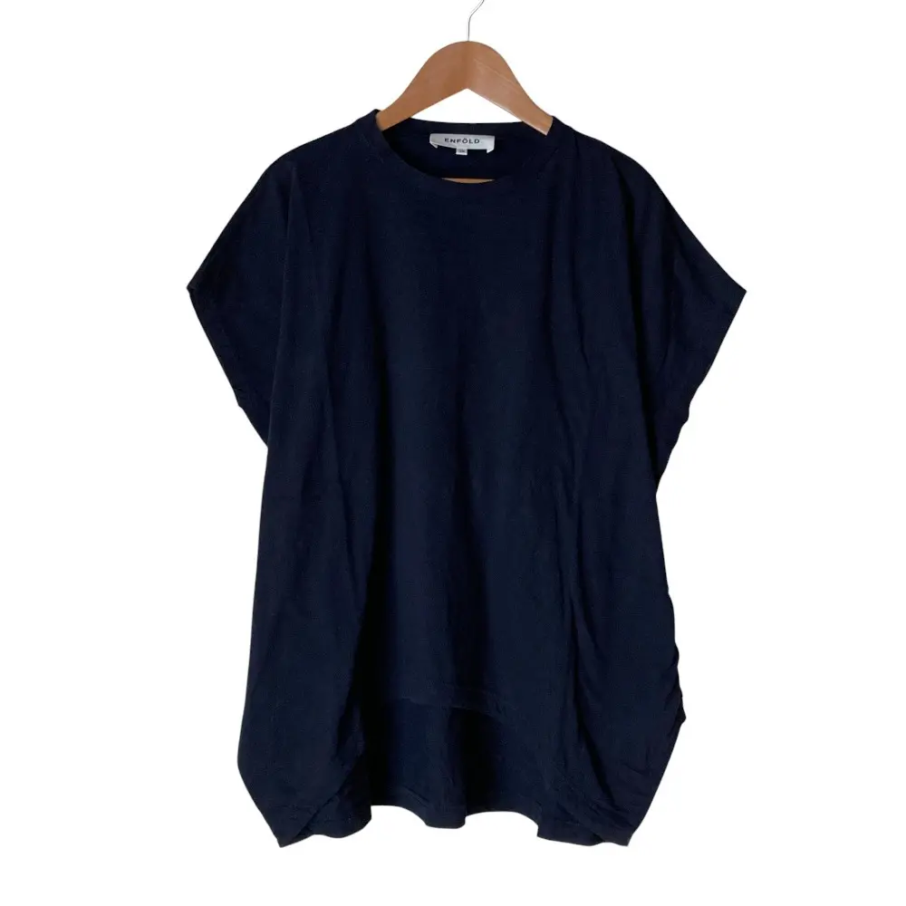 ENFOLD エンフォルド バルーンTシャツカットソー 38 ネイビー