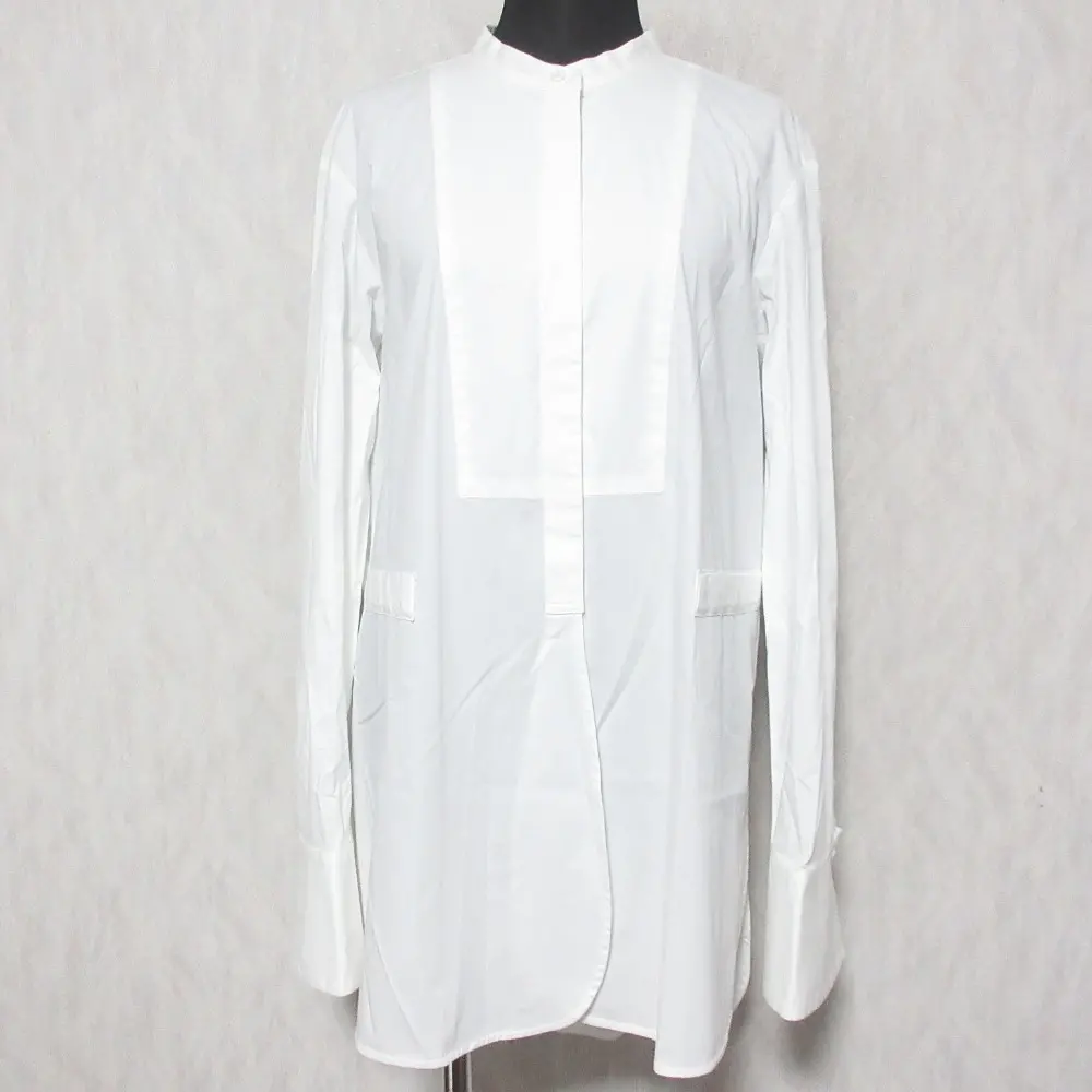 ENFOLD エンフォルド SOMELOS スタンドN/C ロングシャツ ブラウス 300DA330-3170 サイズ38 ホワイト