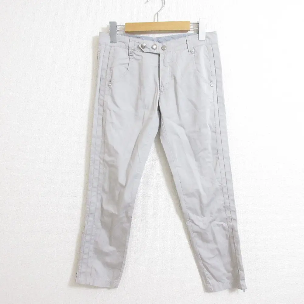 ERMANNO SCERVINO エルマノシェルビーノ サイドジップ スリムテーパードパンツ 38 グレー