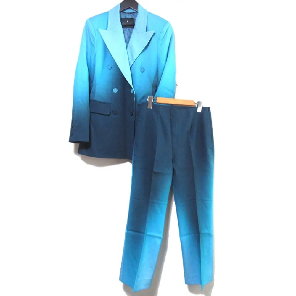23SS ERMANNO SCERVINO エルマノシェルビーノ グラデーション テーラードジャケット スラックスパンツ スーツ セットアップ 42