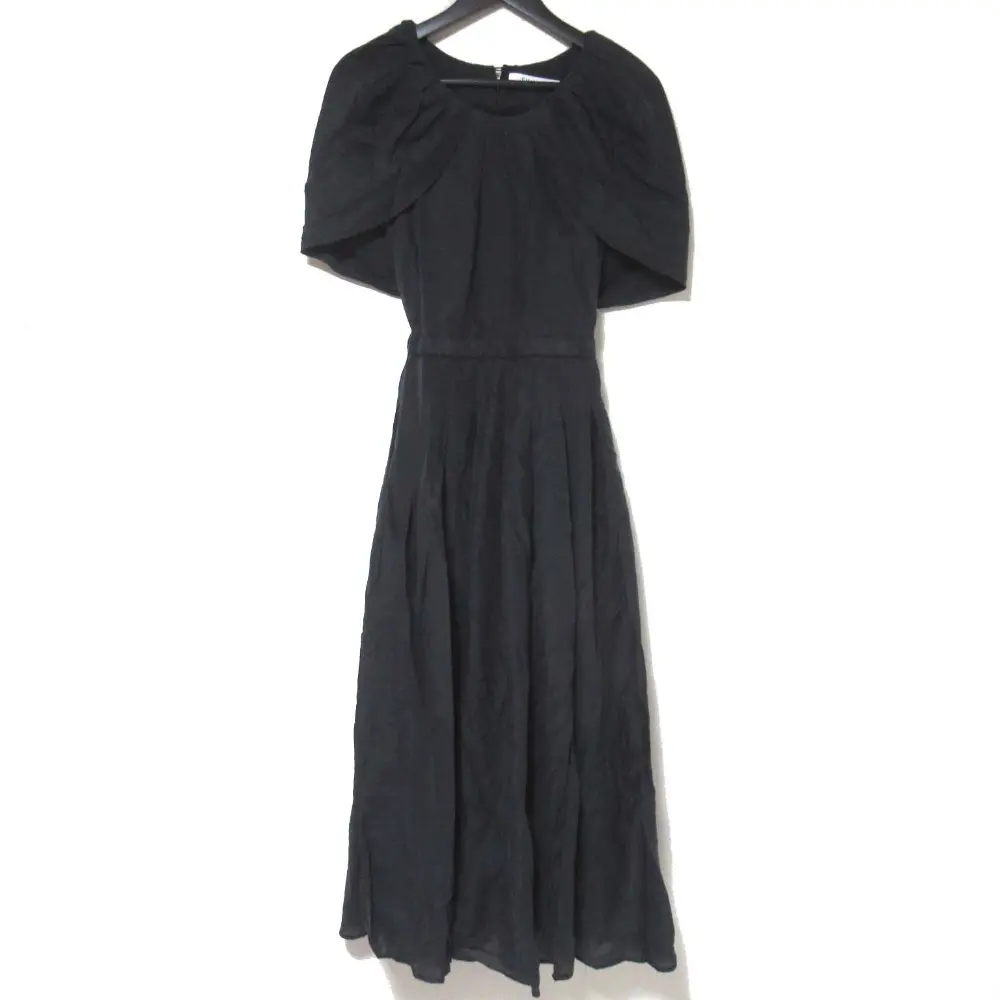 Estella.K エステラケー Lizzie Dress バルーンケープカットアウトドレス ロングワンピース 124151319 Fサイズ ブラック