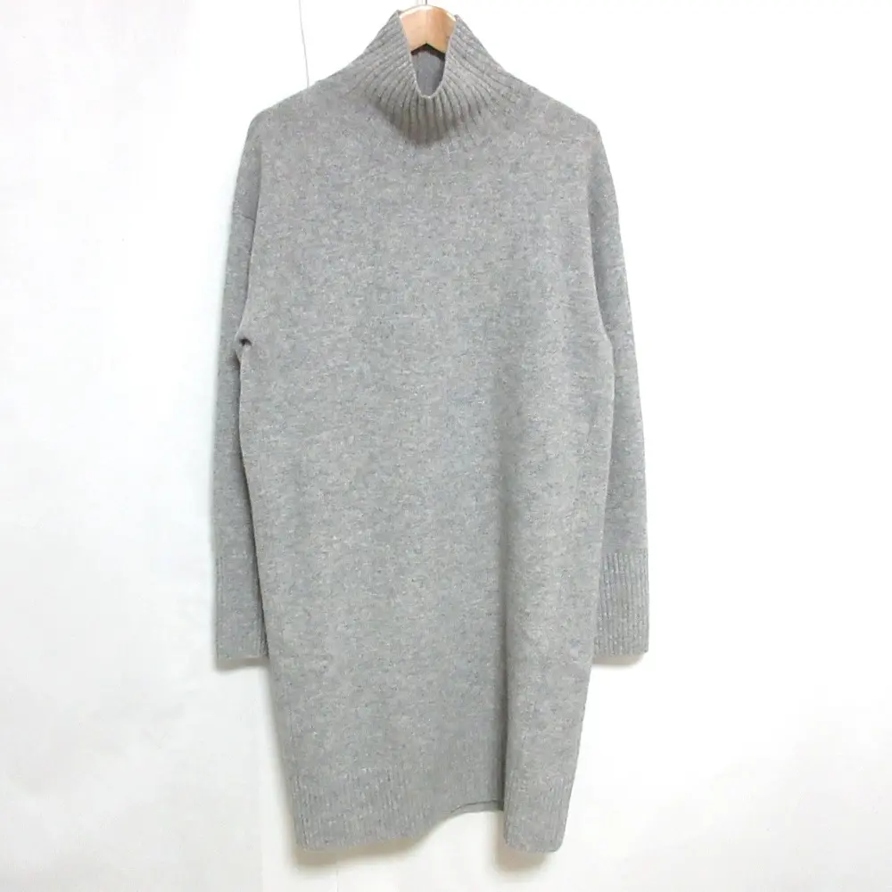 23AW ESTNATION エストネーションウールカシミヤハイネックニットワンピース 32-109-11-100293 F グレー