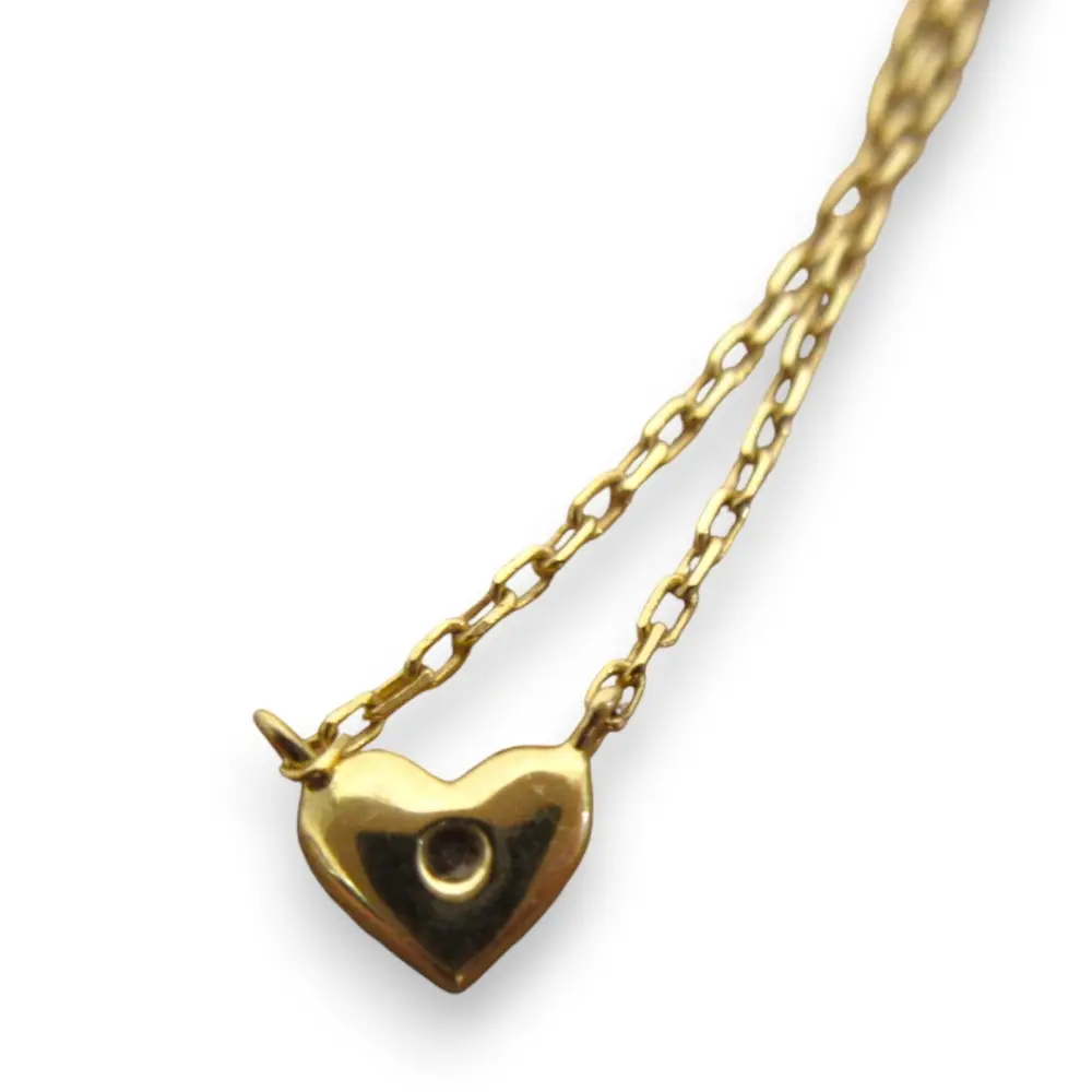 ete エテ K18 ハートモチーフ ネックレス ペンダント イエローゴールド