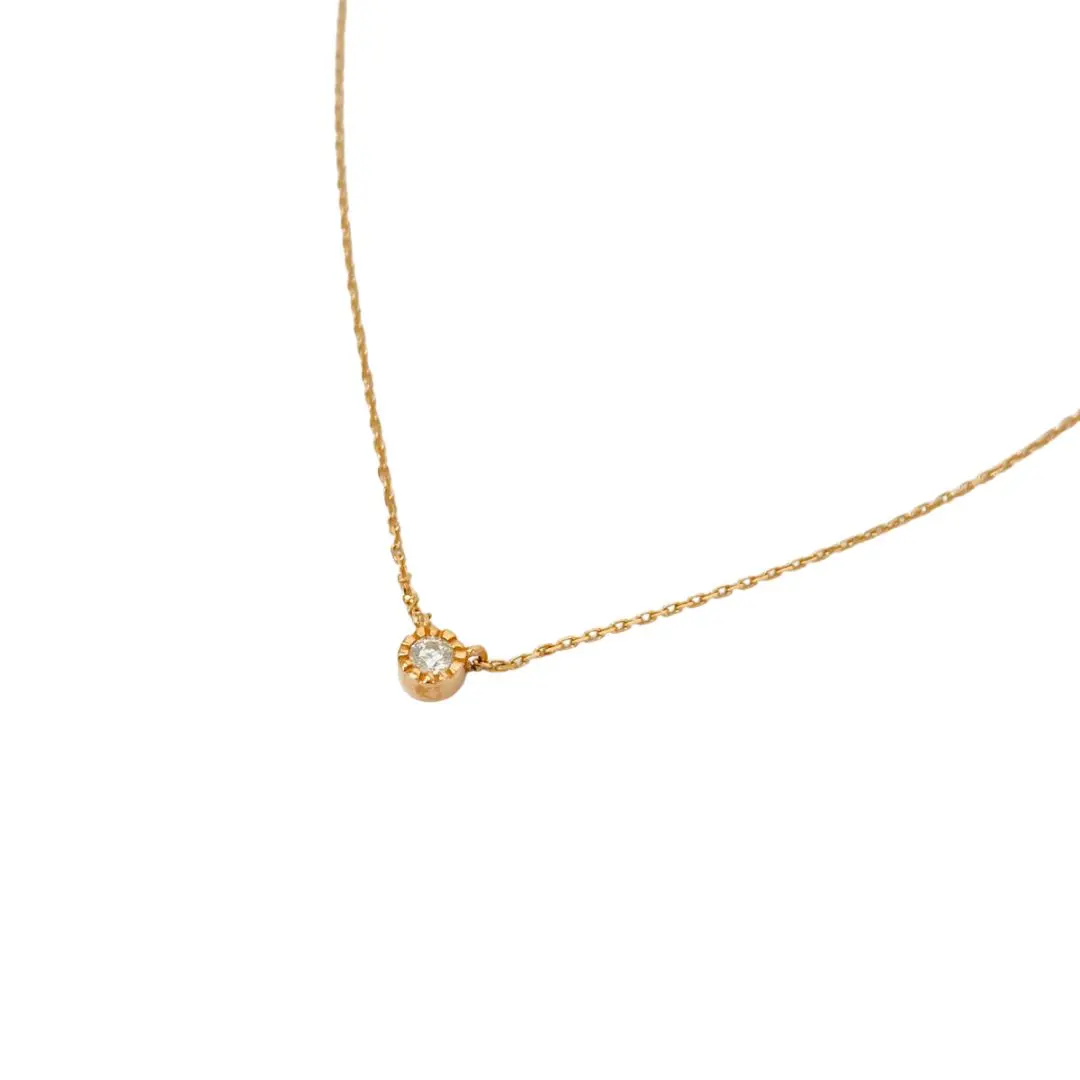 ete エテ K10PG 1P ダイヤモンド チェーンネックレス ピンクゴールド