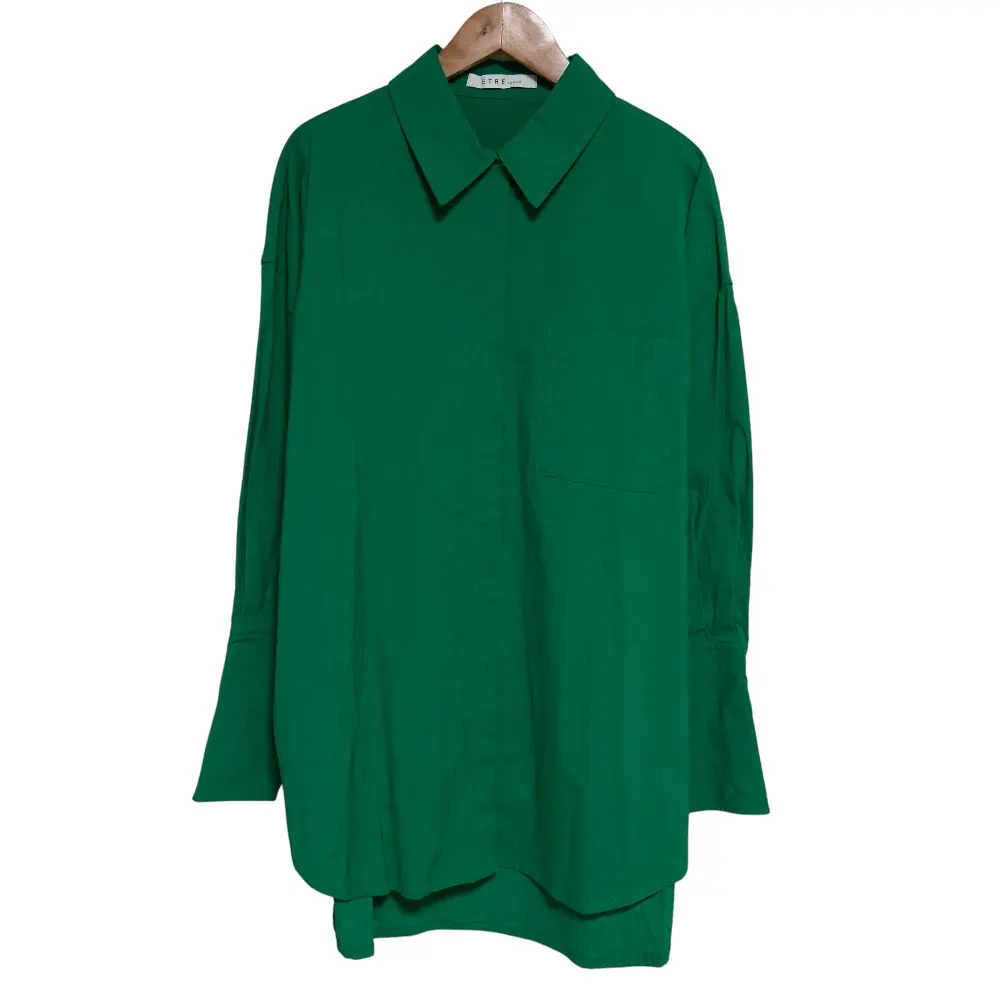 ETRE TOKYO エトレトウキョウ タイプライターBOXシャツ ブラウス 1222210101 サイズF グリーン