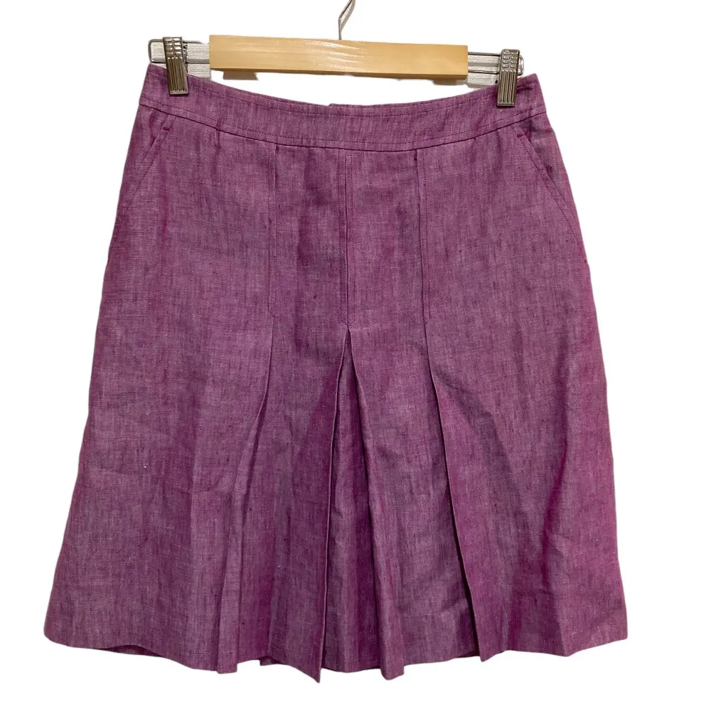 ETRO エトロ リネン100% スカート 40 パープル