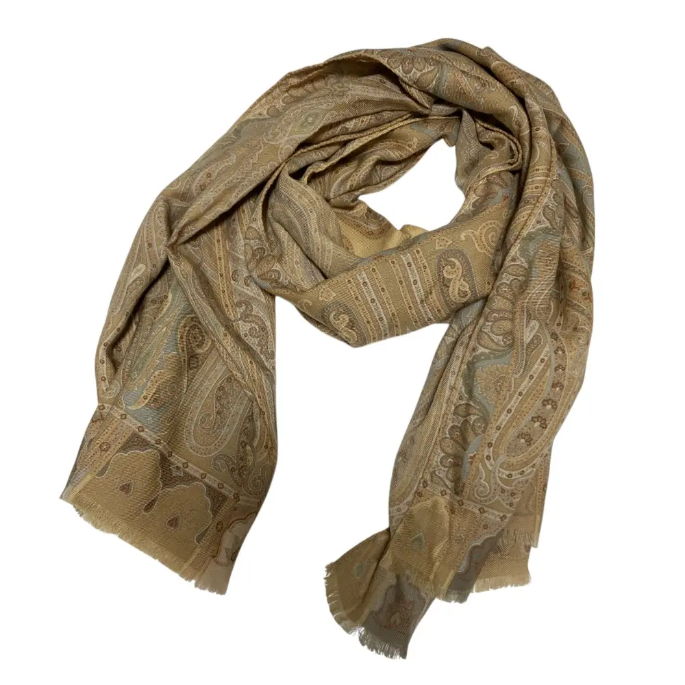 ETRO エトロ ペイズリー柄 ストール マフラー ベージュ