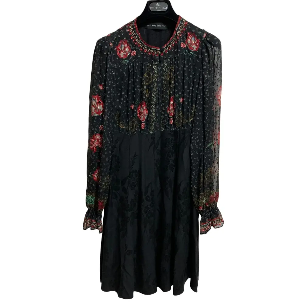 ETRO エトロ Abiti Dress 長袖 ワンピース サイズ38 ブラック
