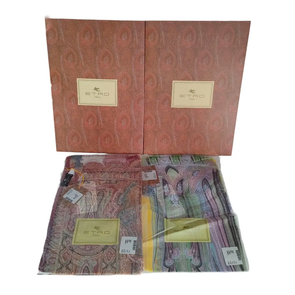 ETRO エトロ シルク ペイズリー柄 ストール スカーフ 2点セット マルチカラー