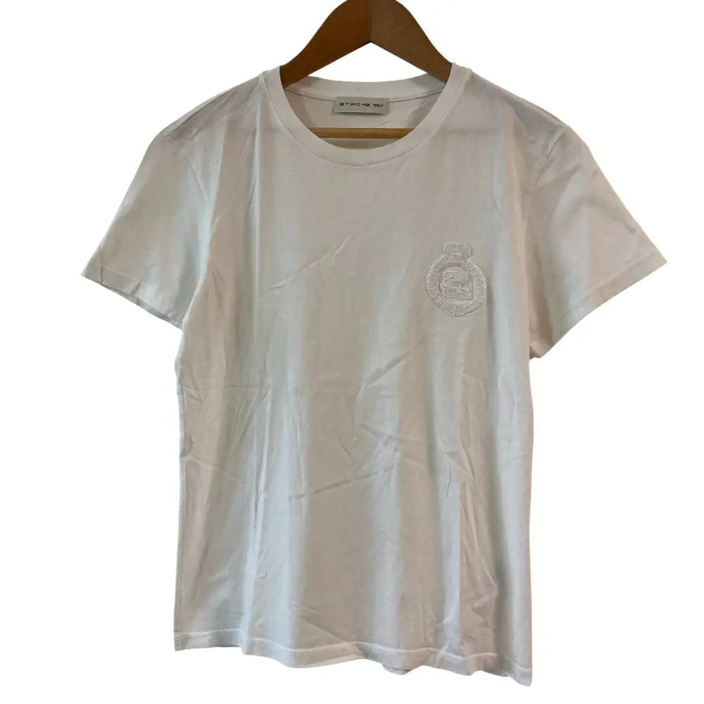 ETRO エトロ ロゴエンブロイダリー Tシャツ サイズ ホワイト