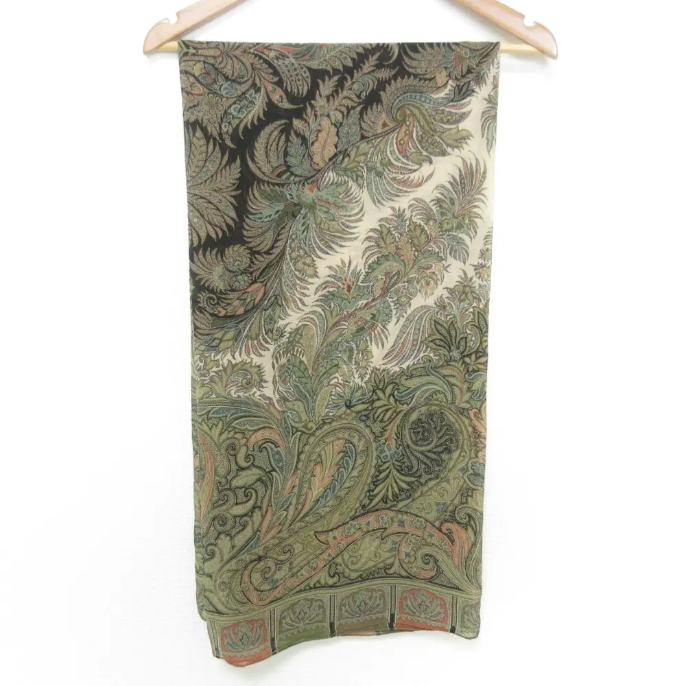 ETRO エトロ ペイズリー 大判 スカーフ ストール グレー系