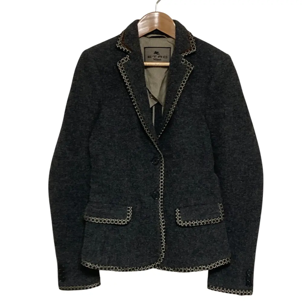 ETRO エトロ ウール シングルジャケット サイズ40 グレー