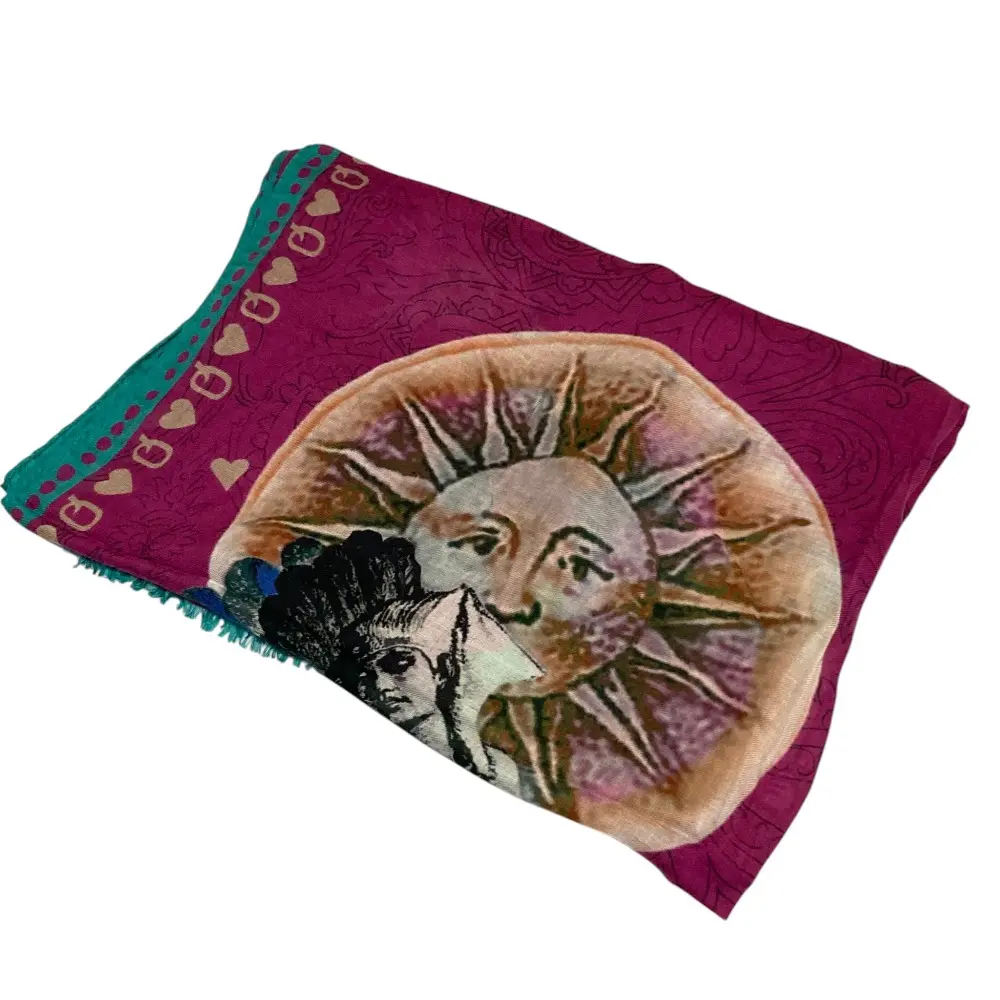ETRO エトロ ペイズリー柄ストール パープル