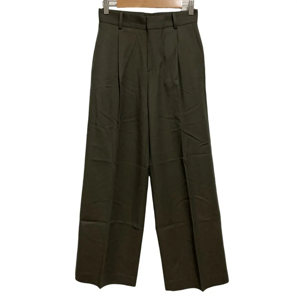 24AW EVERYDAY I LIKE. エブリデイアイライク ドゥーズィエムクラス Clean Tuck Pants 2 イージーワイドパンツ 34 カーキ
