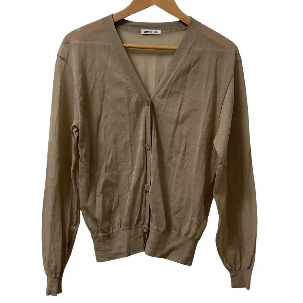 24SS EVERYDAY I LIKE エブリデイアイライク ドゥーズィエムクラス VOILE Vネック カーディガン モカ