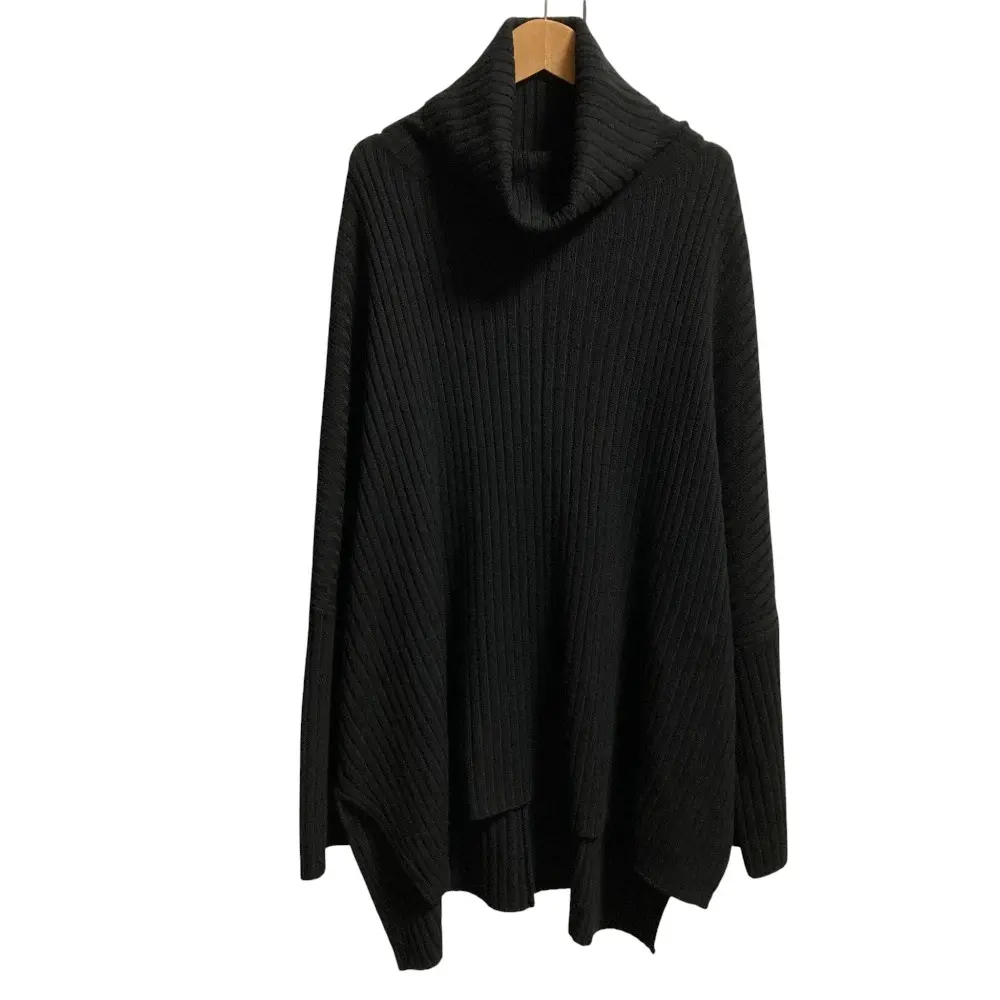 EVERYDAY I LIKE. エブリデイアイライク ドゥーズィエムクラス Oversized rib タートルネックプルオーバー ニット ブラック