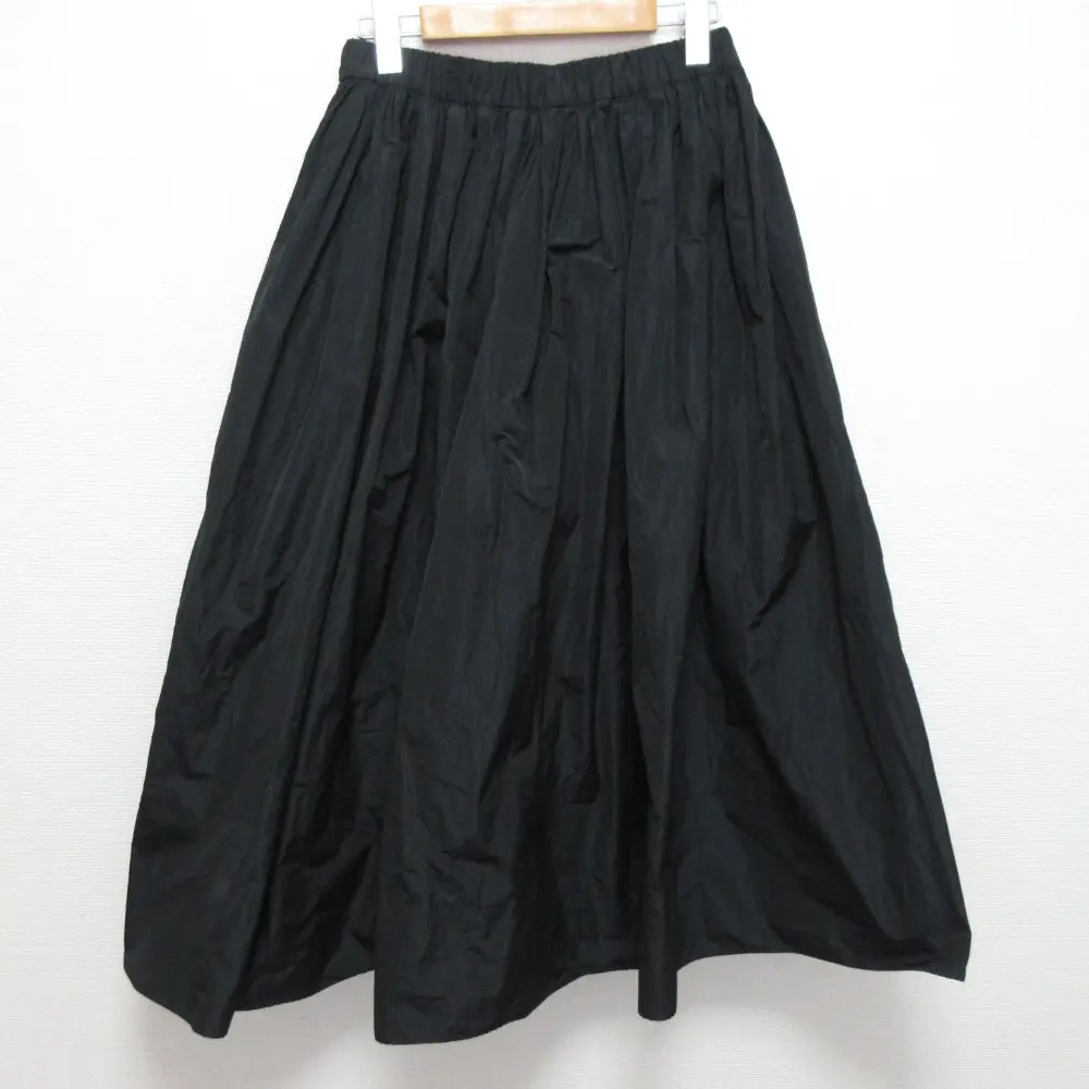 22AW EVERYDAY I LIKE エブリデイアイライク SHARK タフタ フレアスカート ブラック