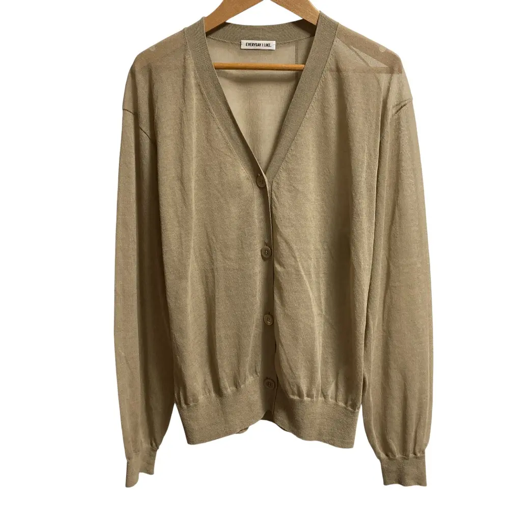 24SS EVERYDAY I LIKE. エブリデイアイライク ドゥーズィエムクラス VOILE Vネック カーディガン 24080500806010 ベージュ