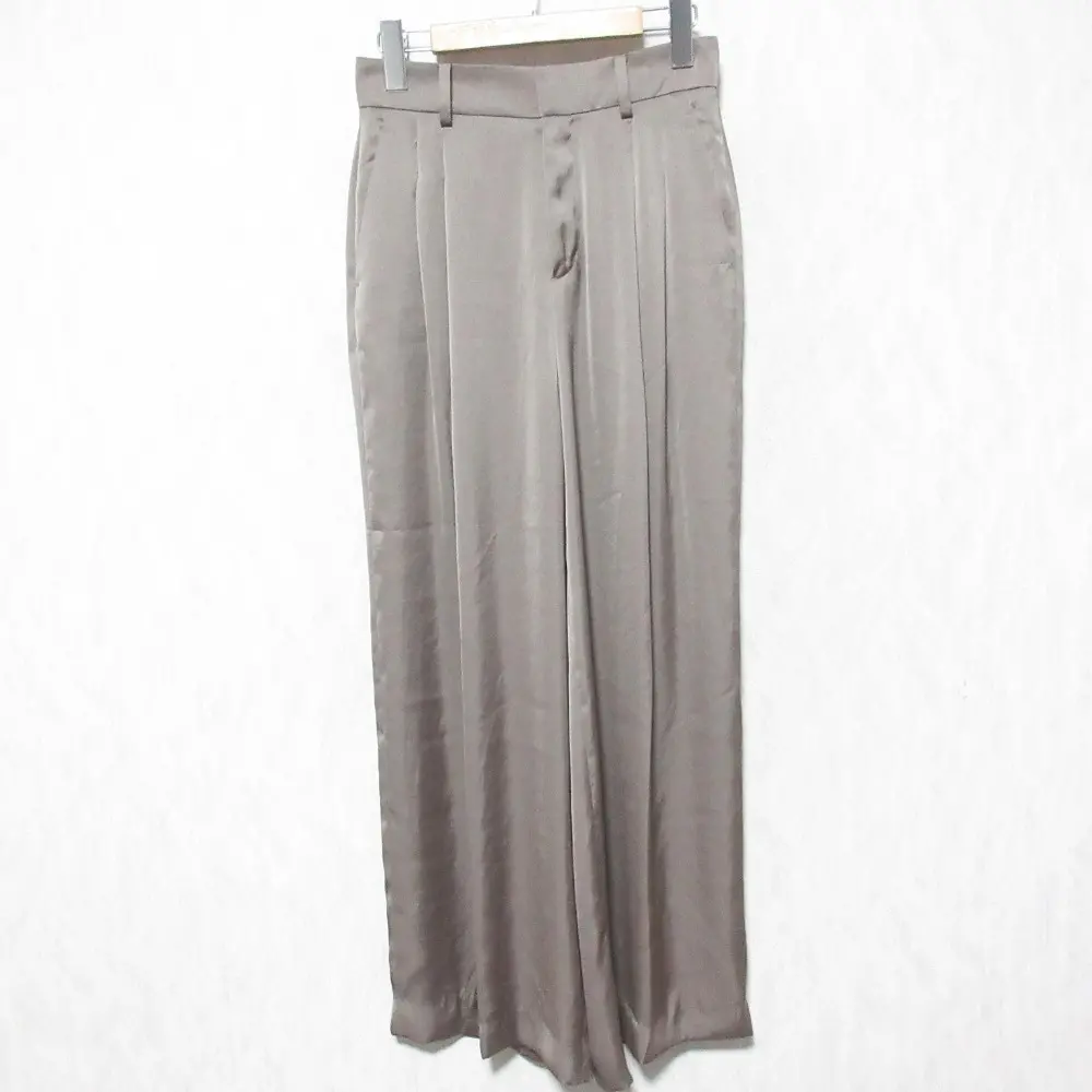 24SS EVERYDAY I LIKE. エブリデイアイライク ドゥーズィエムクラス ライトサテンワイドパンツ 24030586820010 36 モカ
