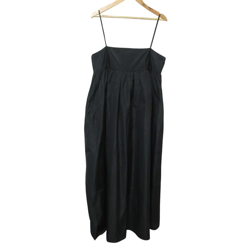 クリーニング済 23SS EVERYDAY I LIKE. エブリデイアイライク Taffeta Camisole ドレス キャミソールワンピース 38 ブラック