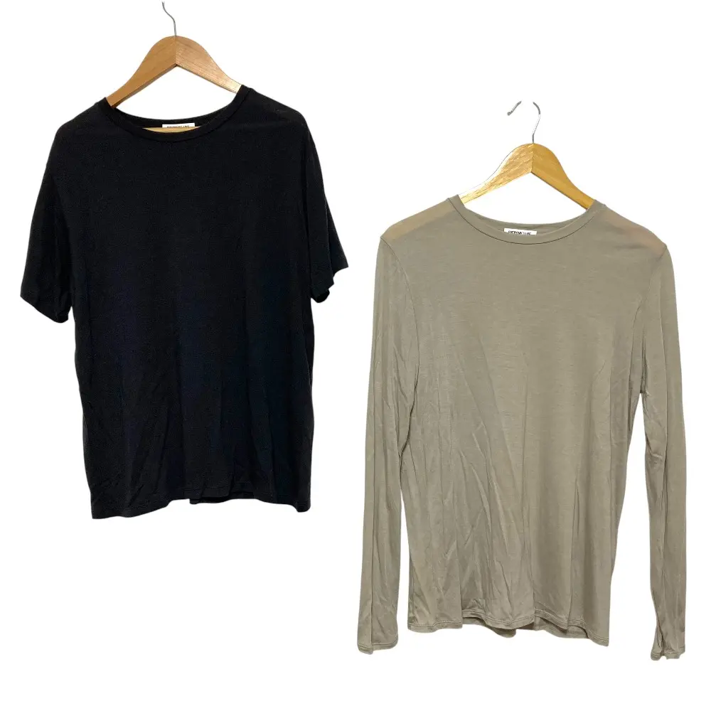 23AW EVERYDAY I LIKE エブリデイアイライク ドゥーズィエムクラス レイヤード Tシャツ カットソー ブラック グレージュ