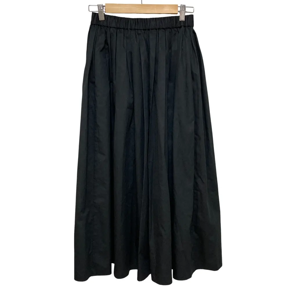23SS EVERYDAY I LIKE エブリデイアイライク ドゥーズィエムクラス Cotton Dramatic ギャザースカート ブラック